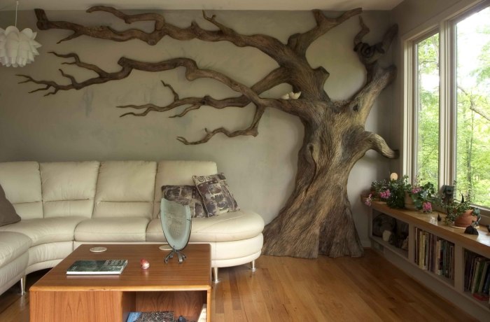 15 необычных идей оформлении домашнего интерьера с помощью дерева