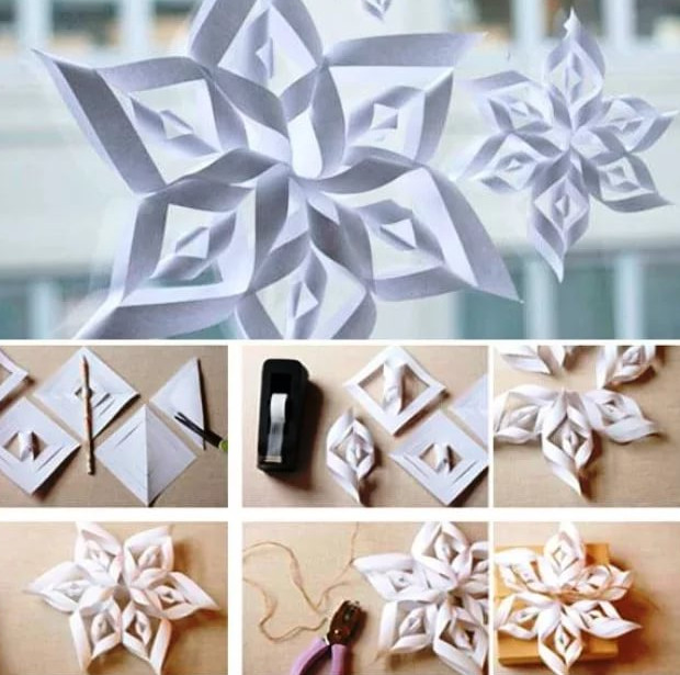 Идеи новогодних украшений из бумаги